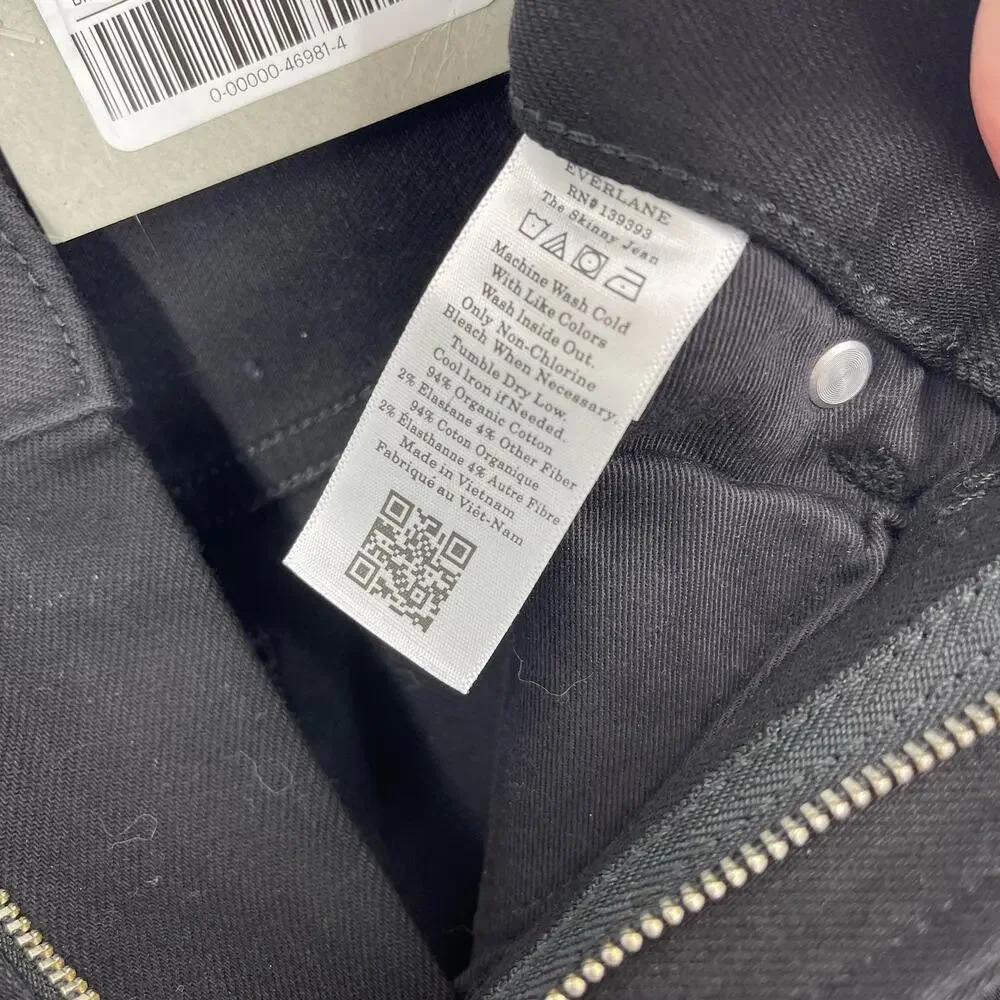 Everlane The Skinny Jean Black Men's‎ Size 29x28 NWT